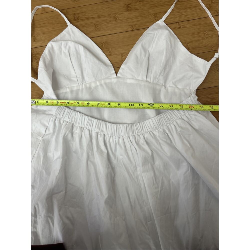 NWT Commense White 100% Cotton Lined Midi Dress Summer Fairy Vacation Sz XL - Picture 4 of 6